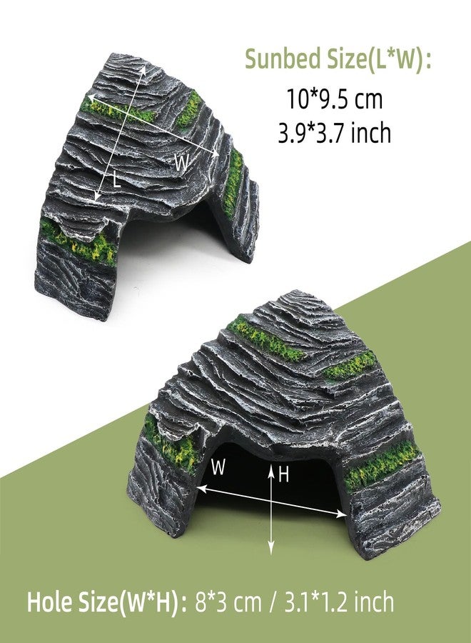 relaqcc Small Turtle Basking Platform Climbing Ramp Shale Scape Step Ledge, Reptile Cave Hideout Aquarium Tank Accessories Decorations, Great for Reptiles, Amphibians, Leopard Gecko, Frogs - Image 3